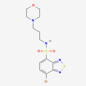 molecular formula C13H17BrN4O3S2 B3844102 7-bromo-N-[3-(4-morpholinyl)propyl]-2,1,3-benzothiadiazole-4-sulfonamide 