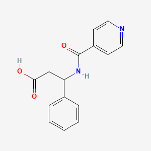 molecular formula C15H14N2O3 B3844116 3-(isonicotinoylamino)-3-phenylpropanoic acid 