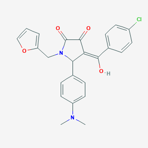 4-(4-chlorobenzoyl)-5-[4-(dimethylamino)phenyl]-1-(2-furylmethyl)-3-hydroxy-1,5-dihydro-2H-pyrrol-2-one