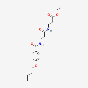 molecular formula C19H28N2O5 B3844123 ethyl N-(4-butoxybenzoyl)-beta-alanyl-beta-alaninate 