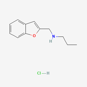 molecular formula C12H16ClNO B3844141 N-(1-benzofuran-2-ylmethyl)-1-propanamine hydrochloride 