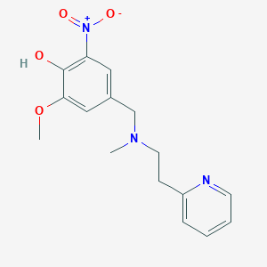 molecular formula C16H19N3O4 B3844165 2-methoxy-4-({methyl[2-(2-pyridinyl)ethyl]amino}methyl)-6-nitrophenol 