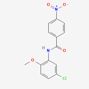 molecular formula C14H11ClN2O4 B3844194 N-(5-chloro-2-methoxyphenyl)-4-nitrobenzamide 