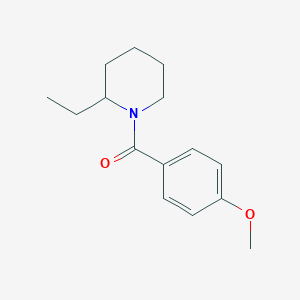 molecular formula C15H21NO2 B3844199 2-ethyl-1-(4-methoxybenzoyl)piperidine 