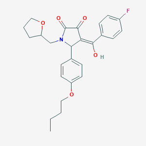 5-(4-butoxyphenyl)-4-(4-fluorobenzoyl)-3-hydroxy-1-(tetrahydro-2-furanylmethyl)-1,5-dihydro-2H-pyrrol-2-one