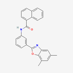 molecular formula C26H20N2O2 B3844222 N-[3-(5,7-dimethyl-1,3-benzoxazol-2-yl)phenyl]-1-naphthamide 