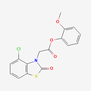 molecular formula C16H12ClNO4S B3844237 2-methoxyphenyl (4-chloro-2-oxo-1,3-benzothiazol-3(2H)-yl)acetate 