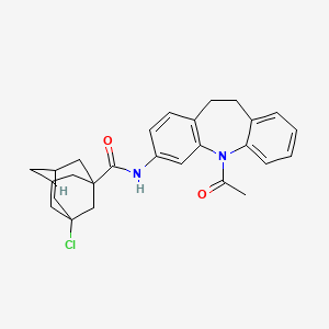 N-(5-acetyl-10,11-dihydro-5H-dibenzo[b,f]azepin-3-yl)-3-chloro-1-adamantanecarboxamide