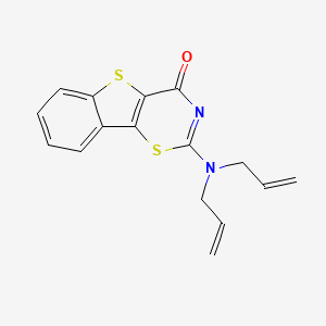 molecular formula C16H14N2OS2 B3844247 2-(diallylamino)-4H-[1]benzothieno[2,3-e][1,3]thiazin-4-one 