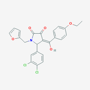 molecular formula C24H19Cl2NO5 B384425 5-(3,4-dichlorophenyl)-4-(4-ethoxybenzoyl)-1-(2-furylmethyl)-3-hydroxy-1,5-dihydro-2H-pyrrol-2-one CAS No. 618375-52-3