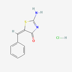 molecular formula C10H9ClN2OS B3844257 5-benzylidene-2-imino-1,3-thiazolidin-4-one hydrochloride 
