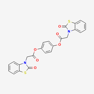 molecular formula C24H16N2O6S2 B3844266 1,4-phenylene bis[(2-oxo-1,3-benzothiazol-3(2H)-yl)acetate] 
