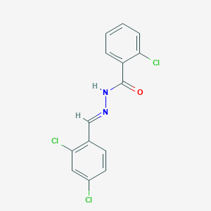 molecular formula C14H9Cl3N2O B3844287 2-chloro-N'-(2,4-dichlorobenzylidene)benzohydrazide 