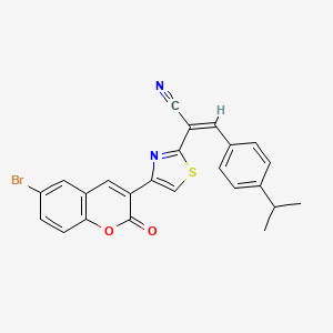 2-[4-(6-bromo-2-oxo-2H-chromen-3-yl)-1,3-thiazol-2-yl]-3-(4-isopropylphenyl)acrylonitrile