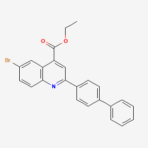 molecular formula C24H18BrNO2 B3844309 ethyl 2-(4-biphenylyl)-6-bromo-4-quinolinecarboxylate 