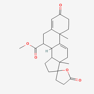 molecular formula C24H30O5 B3844322 methyl 10,13-dimethyl-3,5'-dioxo-1,2,3,4',5',6,7,8,10,12,13,14,15,16-tetradecahydro-3'H-spiro[cyclopenta[a]phenanthrene-17,2'-furan]-7-carboxylate 