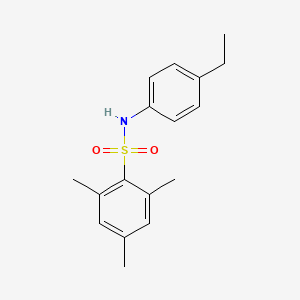molecular formula C17H21NO2S B3844331 N-(4-ethylphenyl)-2,4,6-trimethylbenzenesulfonamide 