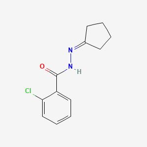 molecular formula C12H13ClN2O B3844334 2-chloro-N'-cyclopentylidenebenzohydrazide CAS No. 5344-52-5