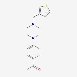 molecular formula C17H20N2OS B3844350 1-{4-[4-(3-thienylmethyl)-1-piperazinyl]phenyl}ethanone 