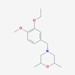 molecular formula C16H25NO3 B3844355 4-(3-ethoxy-4-methoxybenzyl)-2,6-dimethylmorpholine 