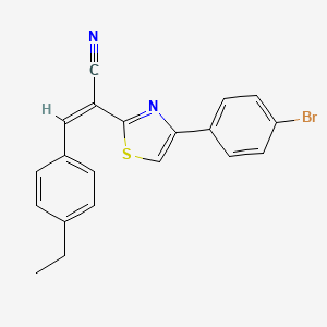 2-[4-(4-bromophenyl)-1,3-thiazol-2-yl]-3-(4-ethylphenyl)acrylonitrile