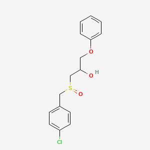 molecular formula C16H17ClO3S B3844379 1-[(4-chlorobenzyl)sulfinyl]-3-phenoxy-2-propanol 