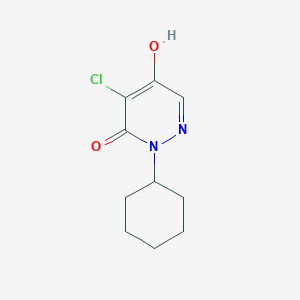 molecular formula C10H13ClN2O2 B3844428 4-chloro-2-cyclohexyl-5-hydroxy-3(2H)-pyridazinone 