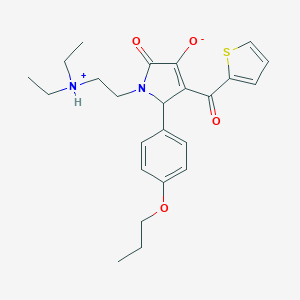 molecular formula C24H30N2O4S B384449 1-(2-(diethylamino)ethyl)-3-hydroxy-5-(4-propoxyphenyl)-4-(thiophene-2-carbonyl)-1H-pyrrol-2(5H)-one CAS No. 615270-91-2