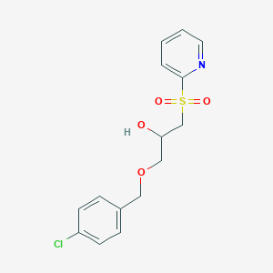 molecular formula C15H16ClNO4S B3844508 1-[(4-chlorobenzyl)oxy]-3-(2-pyridinylsulfonyl)-2-propanol 