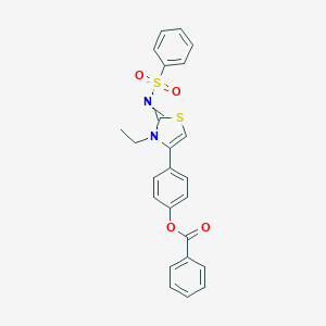 4-{3-Ethyl-2-[(phenylsulfonyl)imino]-2,3-dihydro-1,3-thiazol-4-yl}phenyl benzoate