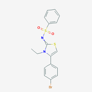 N-[4-(4-bromophenyl)-3-ethyl-1,3-thiazol-2-ylidene]benzenesulfonamide