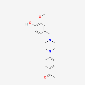 1-{4-[4-(3-ethoxy-4-hydroxybenzyl)-1-piperazinyl]phenyl}ethanone