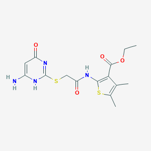 ethyl 2-[[2-[(6-amino-4-oxo-1H-pyrimidin-2-yl)sulfanyl]acetyl]amino]-4,5-dimethylthiophene-3-carboxylate