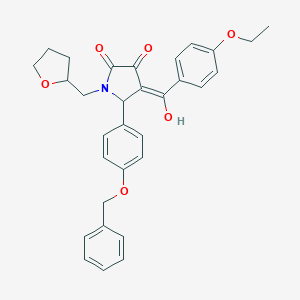 molecular formula C31H31NO6 B384455 5-[4-(benzyloxy)phenyl]-4-(4-ethoxybenzoyl)-3-hydroxy-1-(tetrahydro-2-furanylmethyl)-1,5-dihydro-2H-pyrrol-2-one 