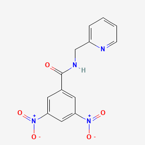 molecular formula C13H10N4O5 B3844600 3,5-dinitro-N-(2-pyridinylmethyl)benzamide 