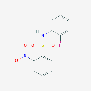 molecular formula C12H9FN2O4S B3844606 N-(2-fluorophenyl)-2-nitrobenzenesulfonamide 