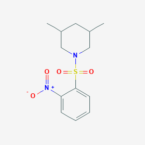 molecular formula C13H18N2O4S B3844620 3,5-dimethyl-1-[(2-nitrophenyl)sulfonyl]piperidine 