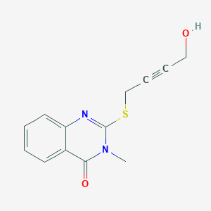 molecular formula C13H12N2O2S B384463 2-[(4-hydroxybut-2-yn-1-yl)sulfanyl]-3-methylquinazolin-4(3H)-one CAS No. 500113-83-7