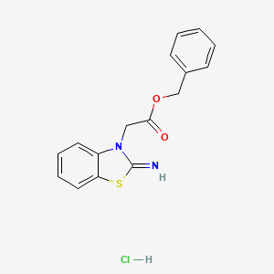 molecular formula C16H15ClN2O2S B3844651 benzyl (2-imino-1,3-benzothiazol-3(2H)-yl)acetate hydrochloride 