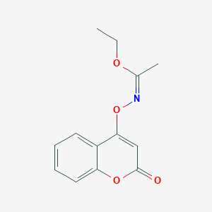 molecular formula C13H13NO4 B3844664 ethyl N-[(2-oxo-2H-chromen-4-yl)oxy]ethanimidoate 