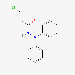 molecular formula C15H15ClN2O B3844667 3-chloro-N',N'-diphenylpropanohydrazide 
