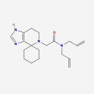 molecular formula C19H28N4O B3844668 N,N-diallyl-2-(6',7'-dihydrospiro[cyclohexane-1,4'-imidazo[4,5-c]pyridin]-5'(3'H)-yl)acetamide 