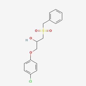 molecular formula C16H17ClO4S B3844698 1-(benzylsulfonyl)-3-(4-chlorophenoxy)-2-propanol 
