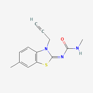 N-methyl-N'-[6-methyl-3-(2-propyn-1-yl)-1,3-benzothiazol-2(3H)-ylidene]urea