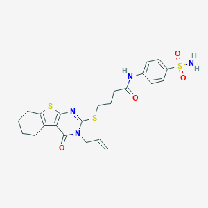 4-[(3-allyl-4-oxo-3,4,5,6,7,8-hexahydro[1]benzothieno[2,3-d]pyrimidin-2-yl)sulfanyl]-N-[4-(aminosulfonyl)phenyl]butanamide