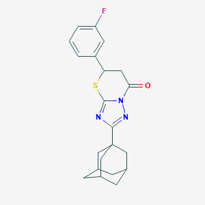 2-(1-adamantyl)-5-(3-fluorophenyl)-5,6-dihydro-7H-[1,2,4]triazolo[5,1-b][1,3]thiazin-7-one