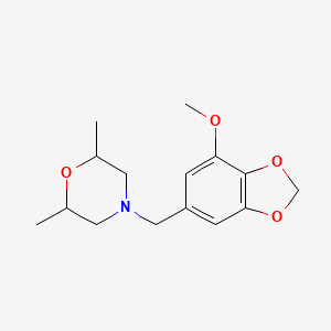 4-[(7-methoxy-1,3-benzodioxol-5-yl)methyl]-2,6-dimethylmorpholine