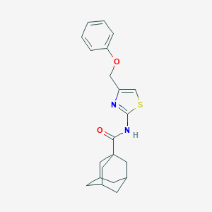 molecular formula C21H24N2O2S B384478 N-[4-(苯氧甲基)-2-噻唑基]-1-金刚烷甲酰胺 