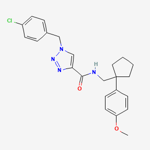 1-(4-chlorobenzyl)-N-{[1-(4-methoxyphenyl)cyclopentyl]methyl}-1H-1,2,3-triazole-4-carboxamide