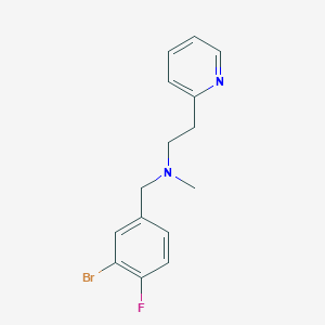 molecular formula C15H16BrFN2 B3844835 (3-bromo-4-fluorobenzyl)methyl[2-(2-pyridinyl)ethyl]amine 